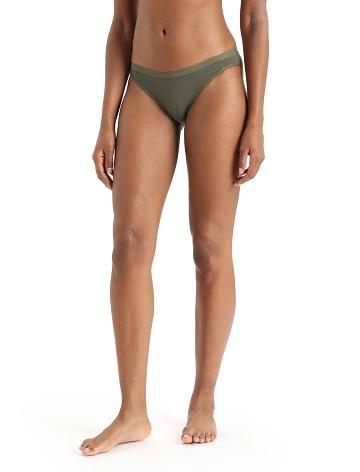 Loden Women's Icebreaker Merino Siren Bikini Briefs Underwear | USA 1720SGLO